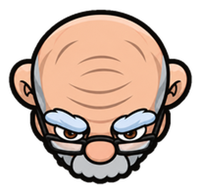 Lou, glasses and a grey beard in a black jacket