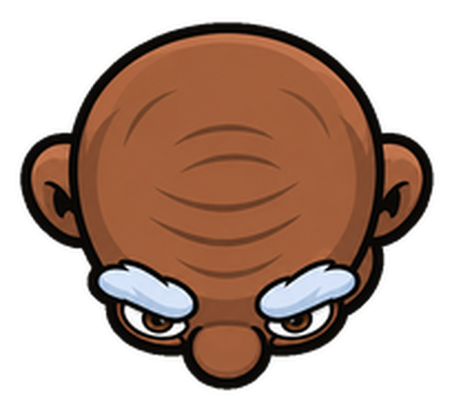 Stan, bald with white eyebrows and a brown jacket