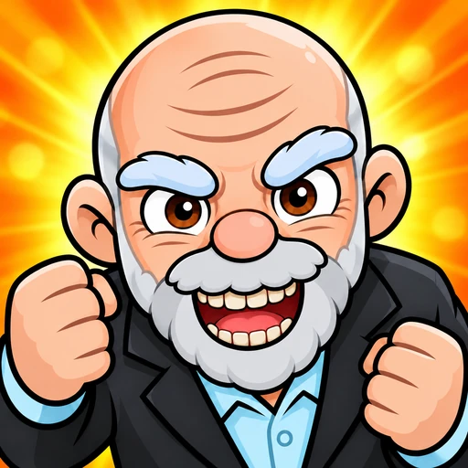 After Bingo icon: Lou shaking his fists